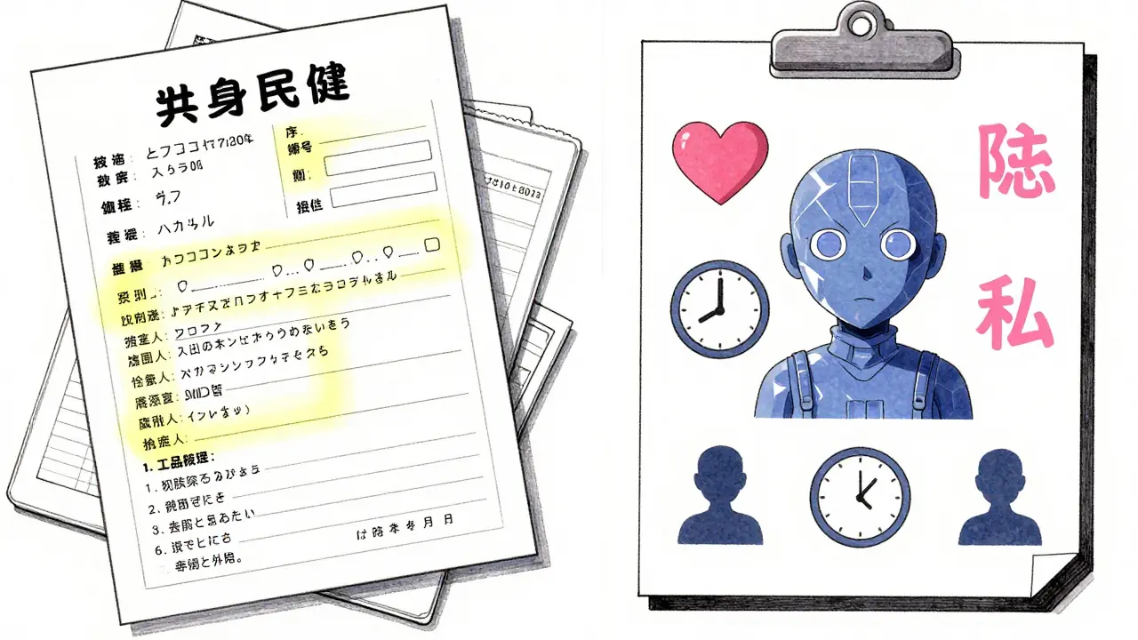 En medisinsk journal blir forenklet til symbolske ikoner med en AI som godkjenner minimeringen.