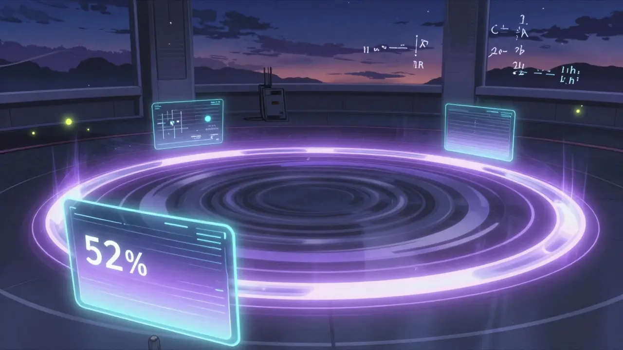 Peri-LN-ringer stabiliserer gradientar med to lysende felt i ein fremtidig treningssal.