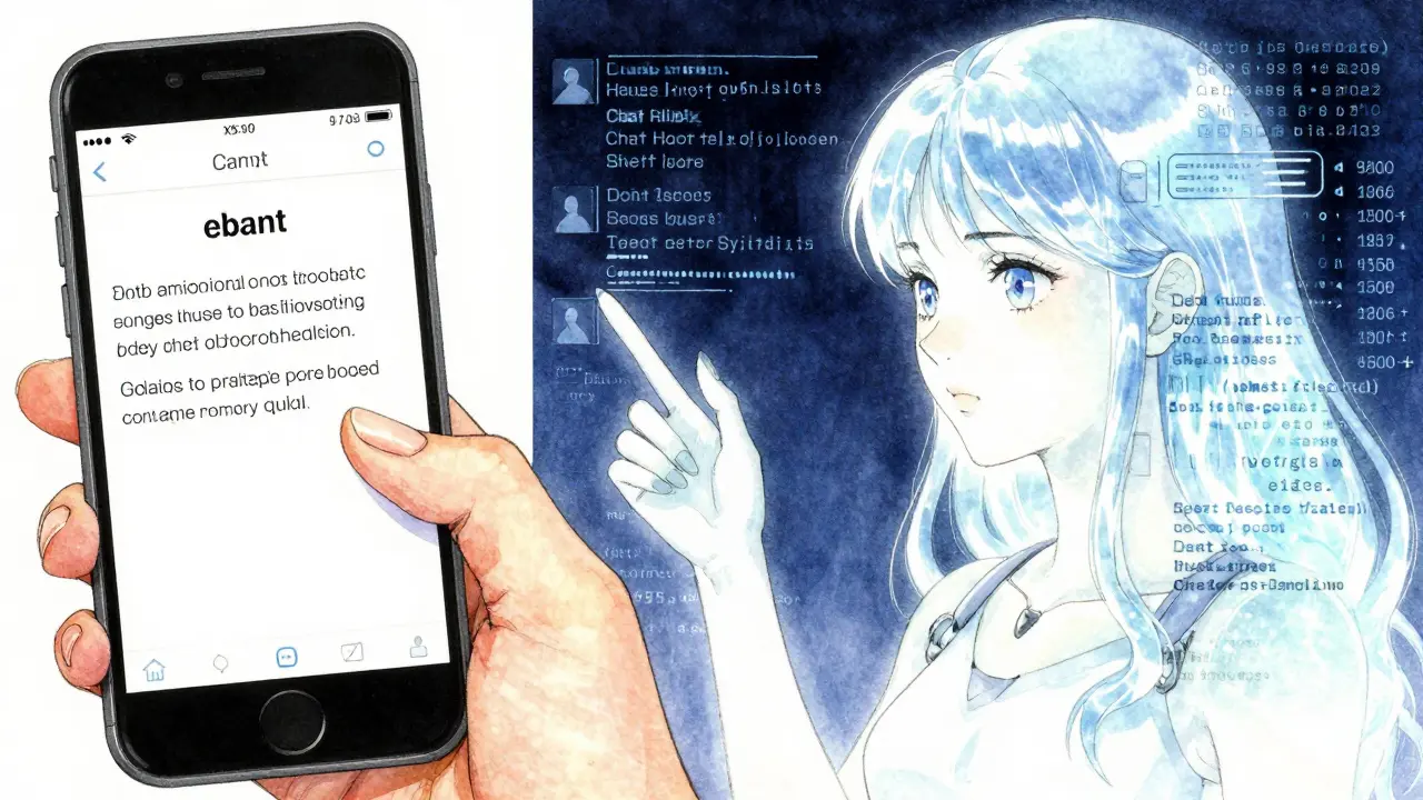 En AI-ånd med kode-hår analyserer kundeforhold i sanntid, mens en mobilskjerm viser en personlig e-post med emne basert på besøkshistorikk.