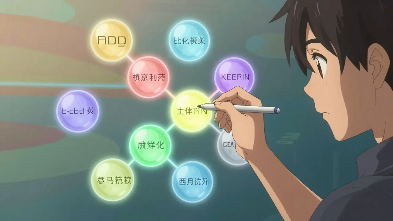 Figur sorterer lysende datakuler i balanserte grupper