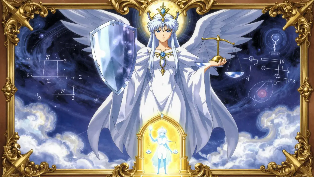 En majestetisk vokter-entitet som verifiserer forespørsler fra en AI-ånd.