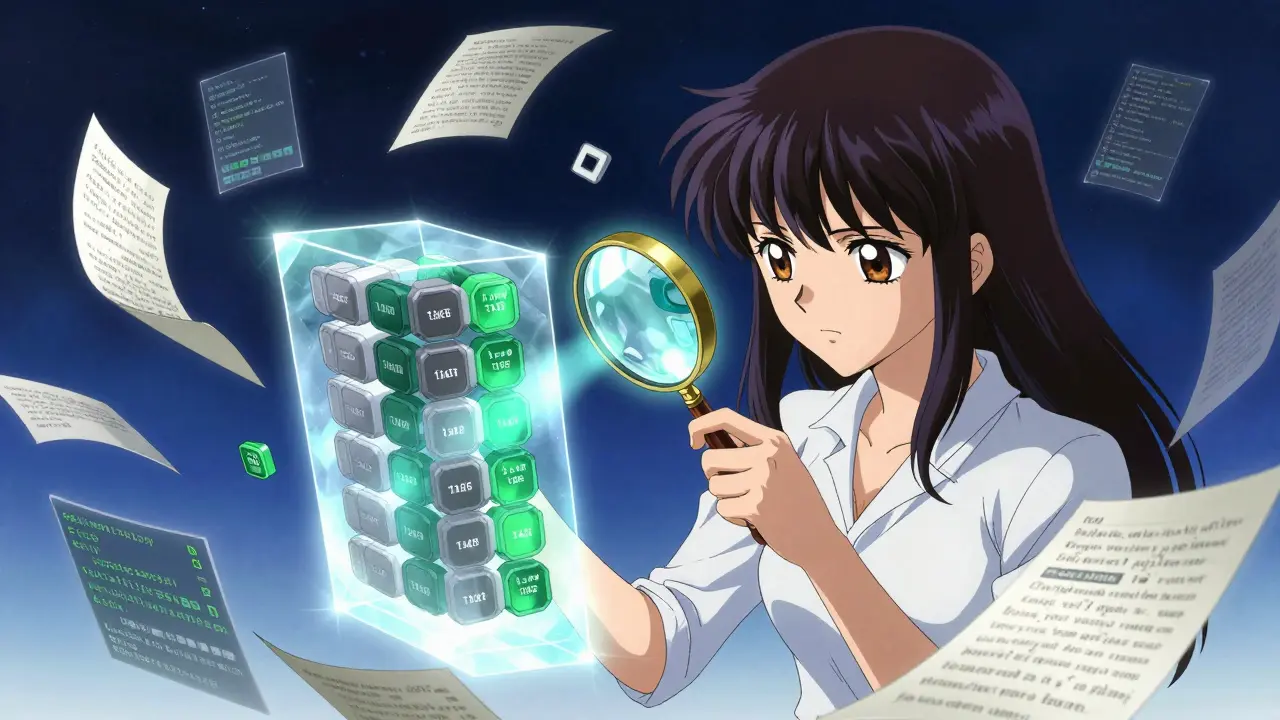 En utvikler som validerer og optimaliserer datatyper i en krystallinsk digital modell.