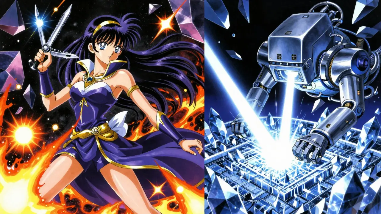 Konseptuell sammenligning mellom en allsidig GPU-kriger og en spesialisert TPU-maskin.