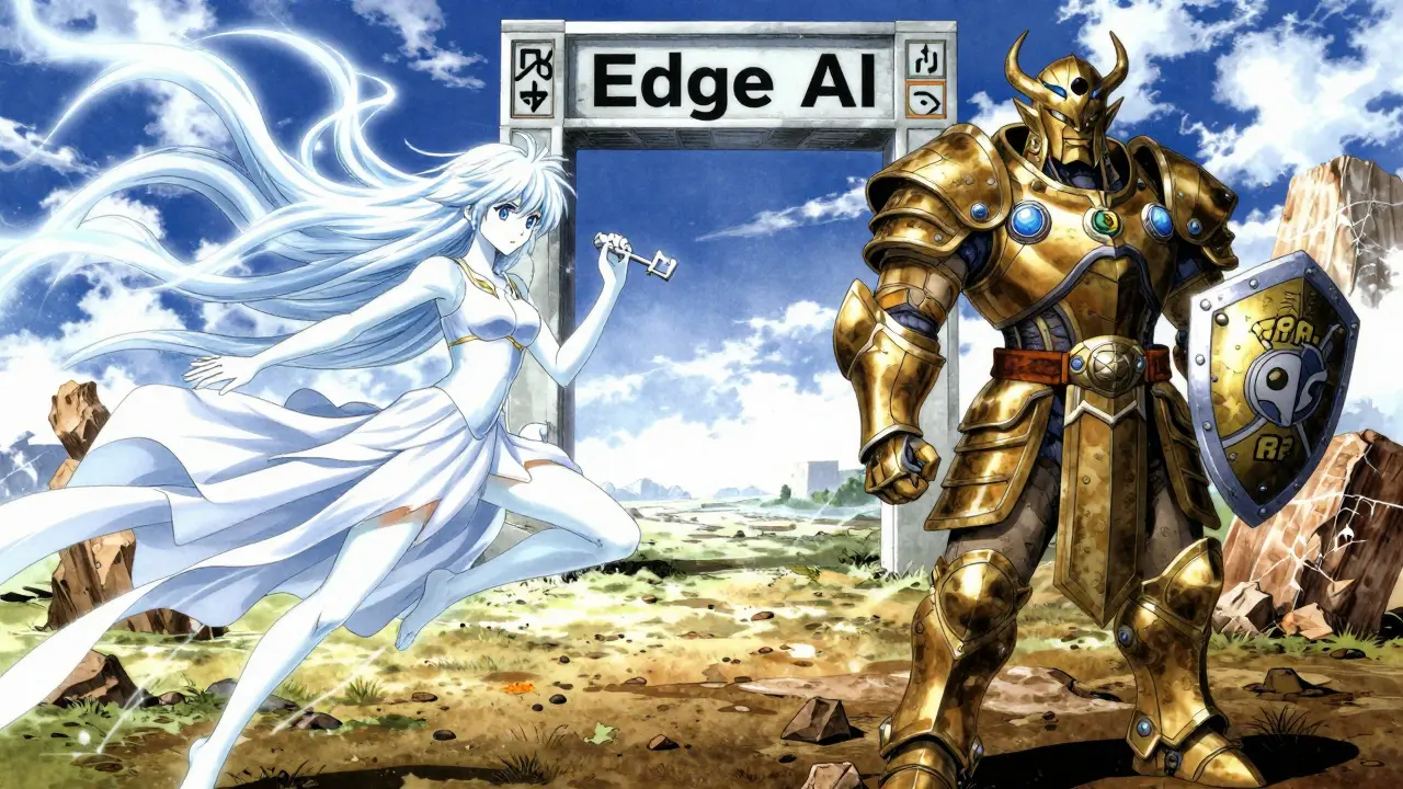 To anime-figurer som representerer PTQ og QAT-metoder for kvantifisering av AI-modeller.