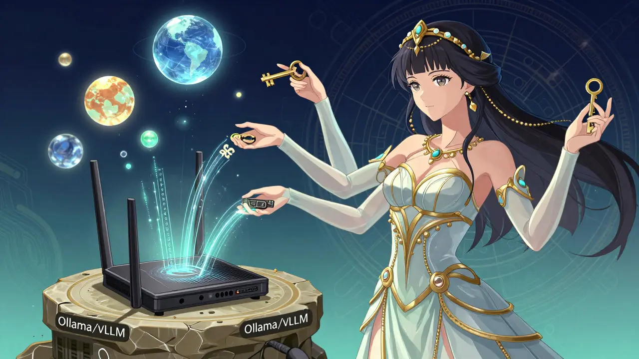 Elegant anime-spirit dirigerer datastrømmer mellom lokale og sky-baserte modeller