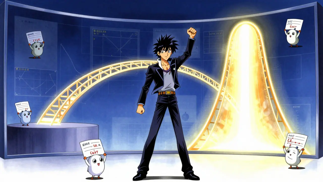 Anime-illustrasjon av en person som analyserer statistiske resultater og velger vinneren