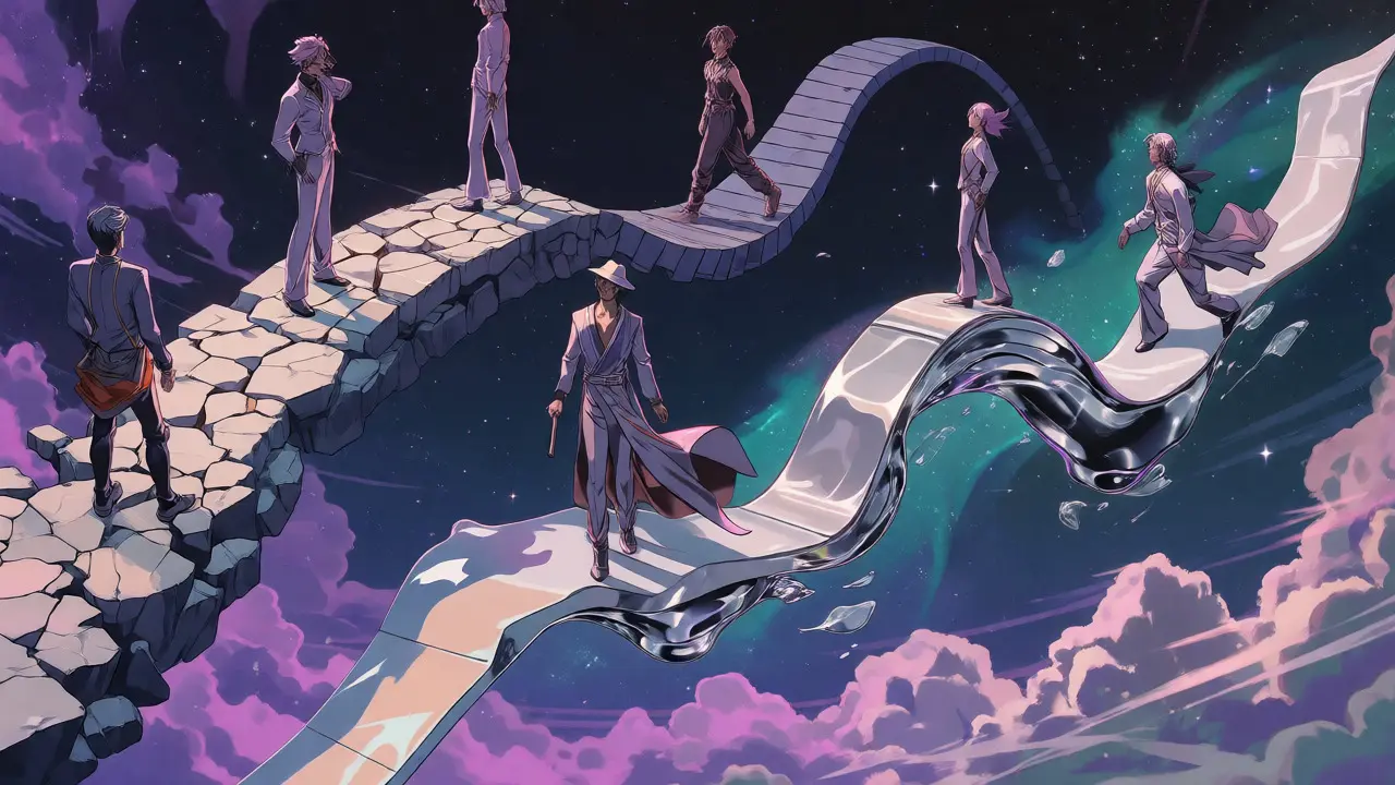 Visuell metafor for ulike resonneringsmetoder i anime-stil